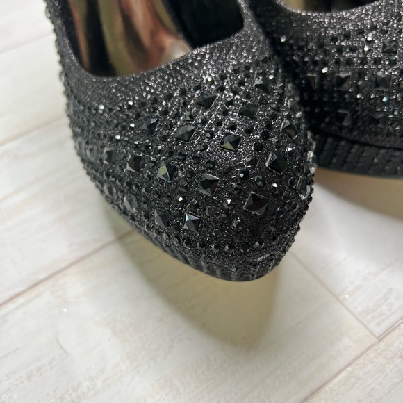 Black rhinestone size 11 heels new with box - Picture 5 of 14